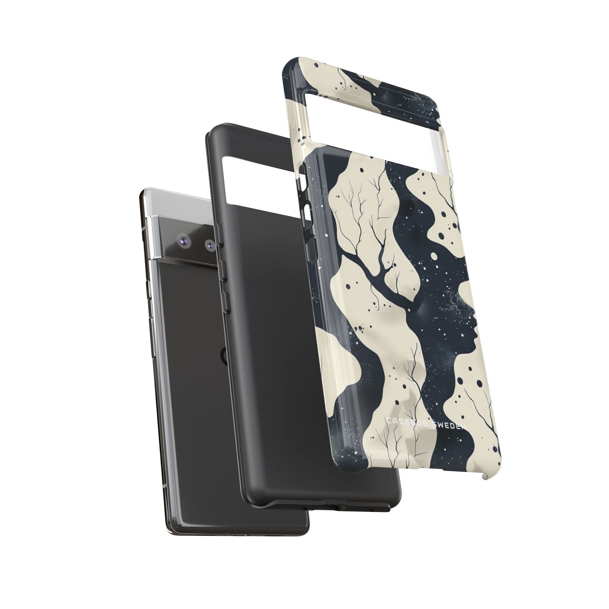 Organic Fluid Silhouettes with Cosmic Depth Google Pixel 6 - Tough Phone Case