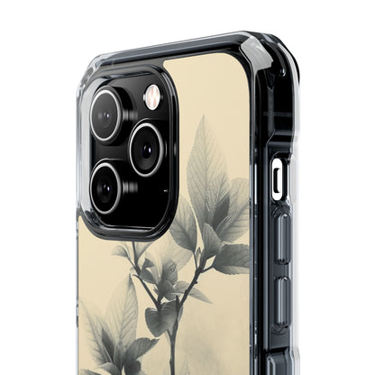 Beige Branch Art - Clear Impact iPhone 14 Phone Case