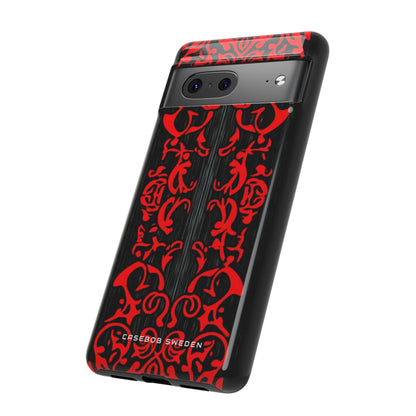 Gothic Crimson Symmetry Google Pixel 7 - Tough Phone Case