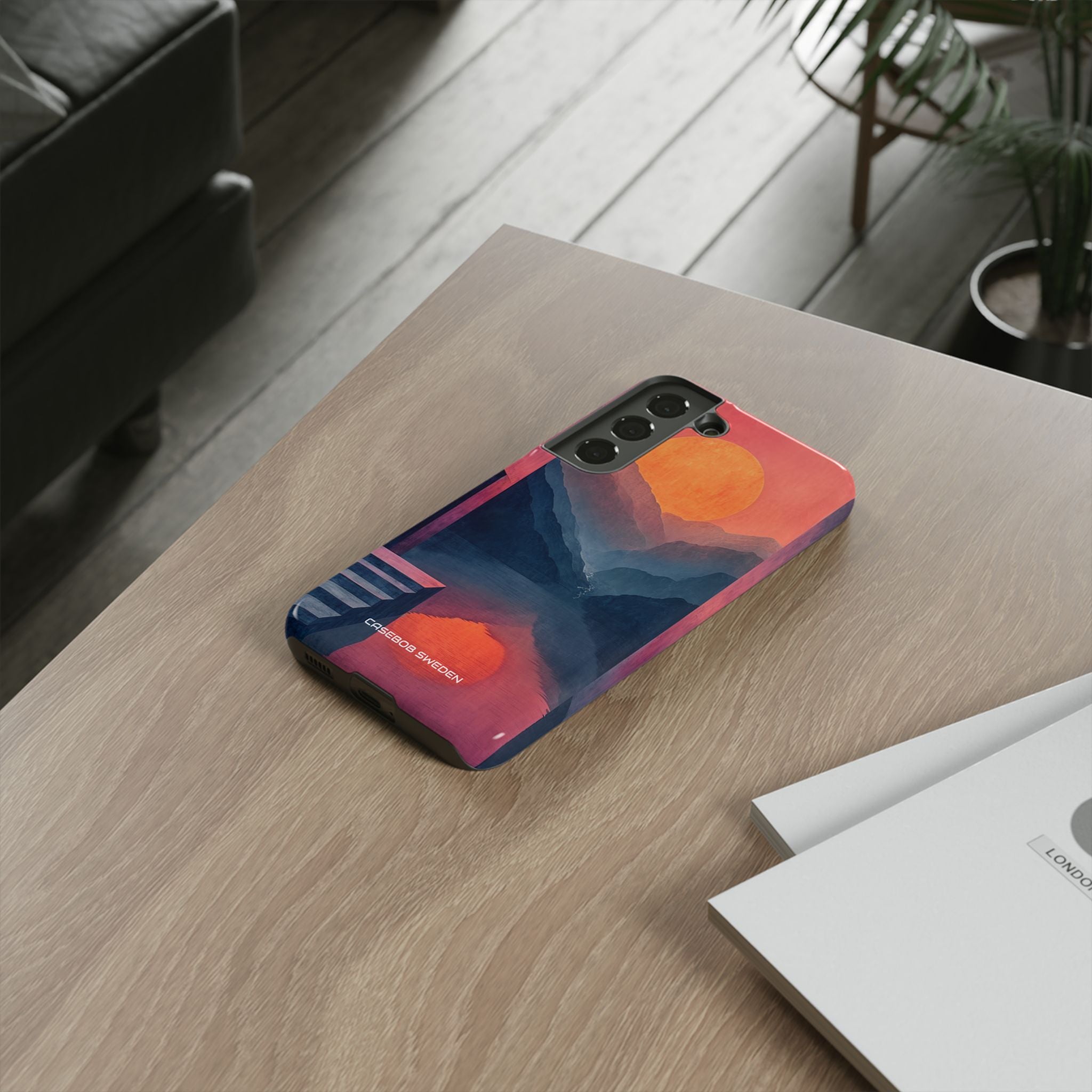 Surreal Sunset Landscape - Tough Samsung S22 Phone Case