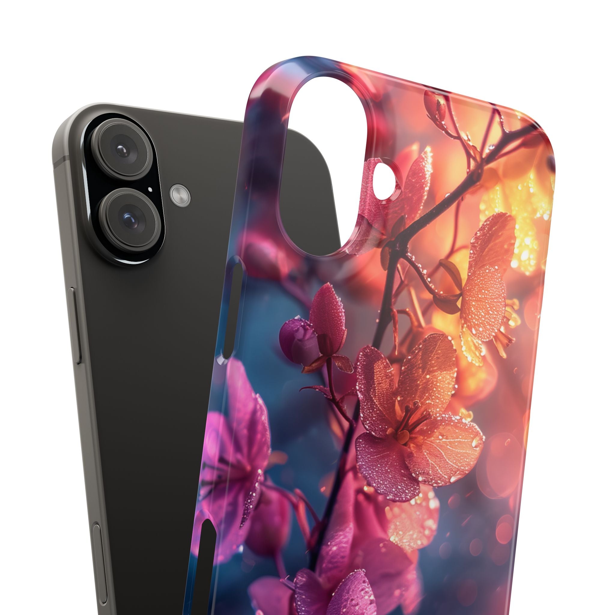 Pink Bloom Serenity - Slim iPhone 16 Phone Case