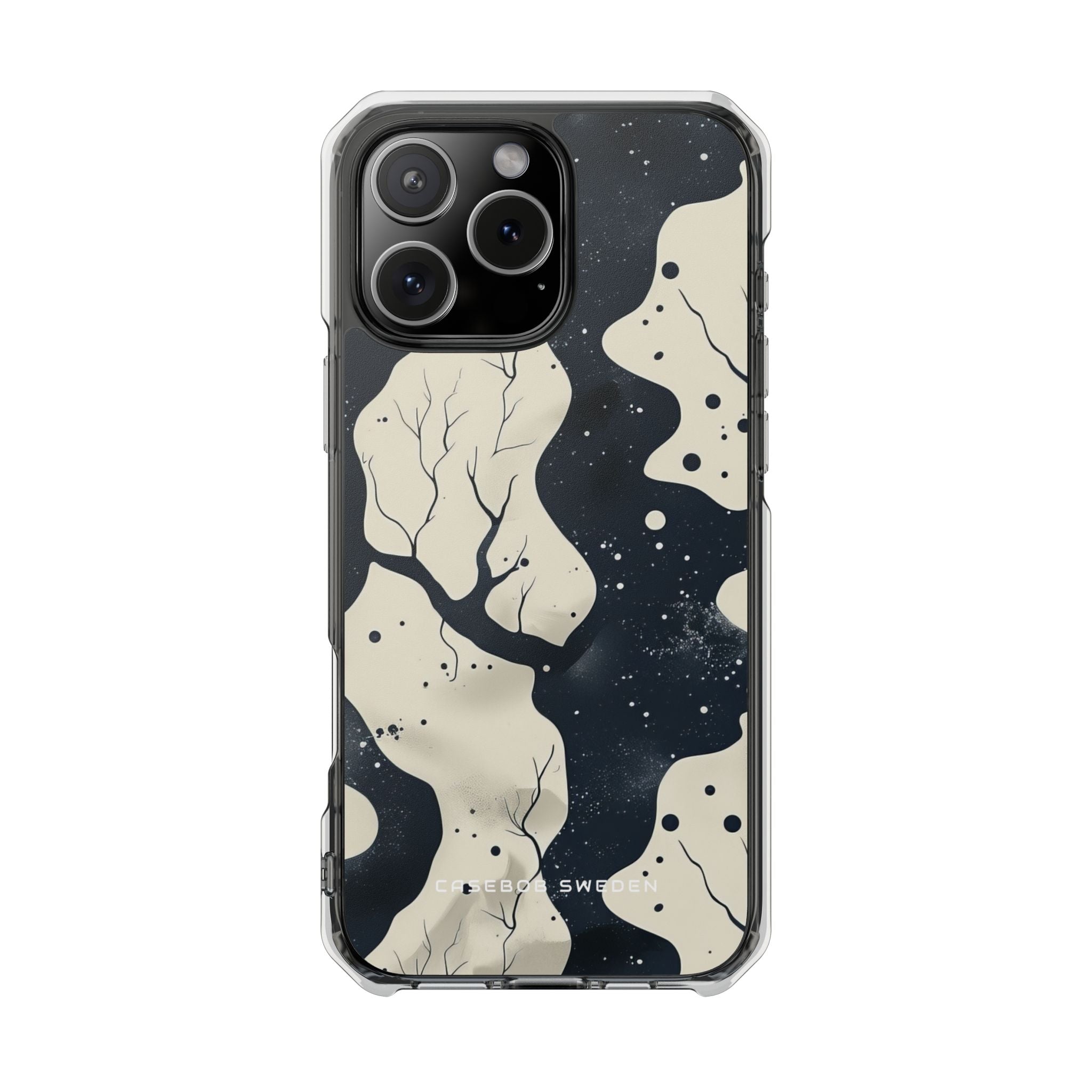 Organic Fluid Silhouettes with Cosmic Depth iPhone 16 - Clear Impact Phone Case