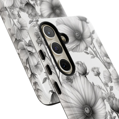 Grayscale Botanical Elegance - For Samsung S24