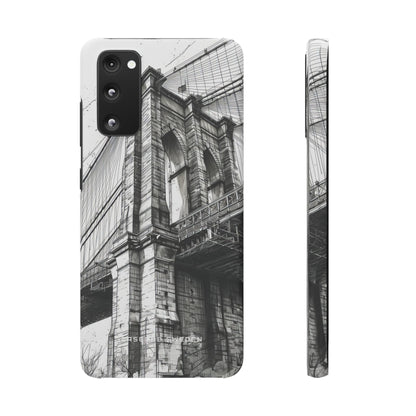 Suspension Bridge Line Art Illustration Samsung S20 - Slim Phone Case