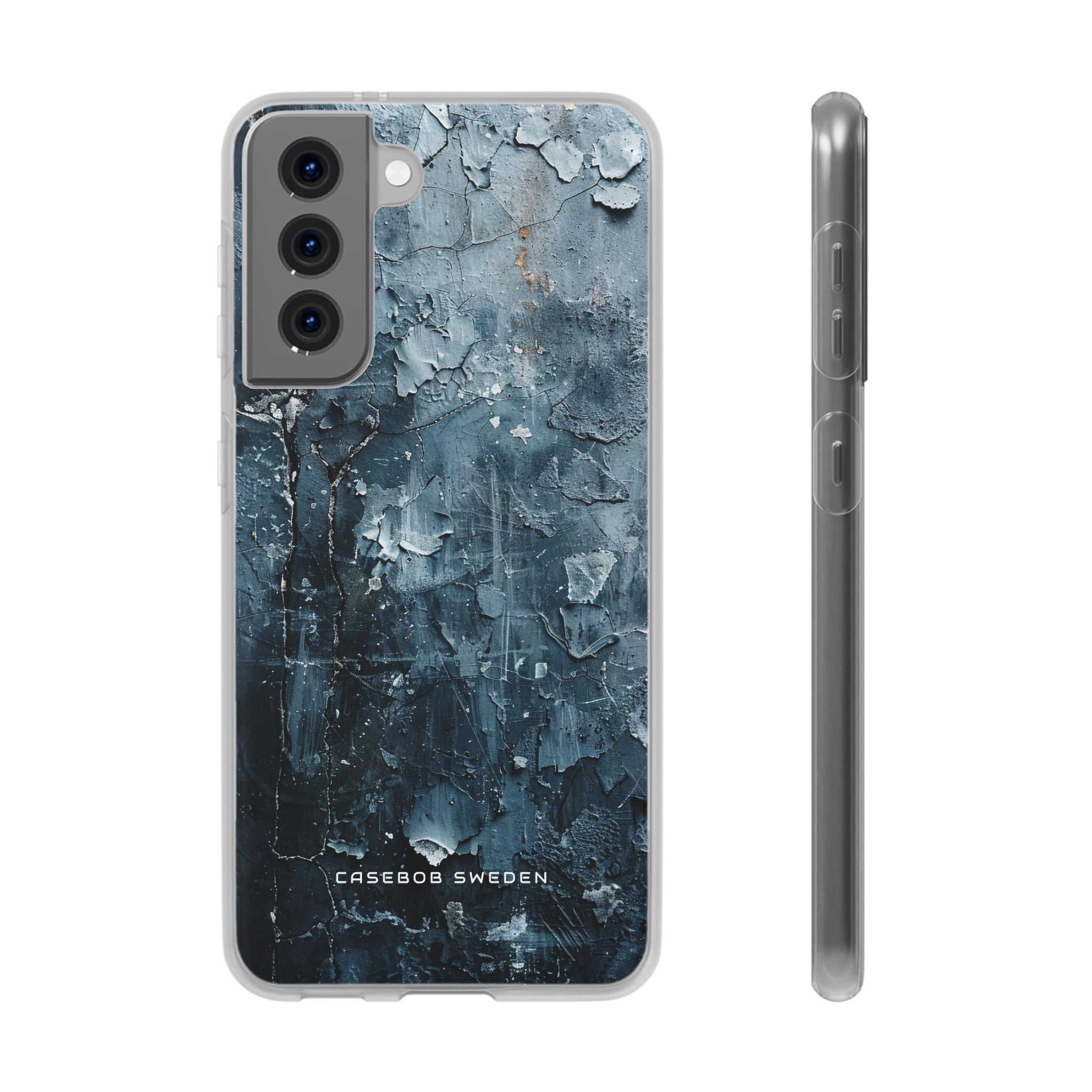 Weathered Blue Tapestry with Cracked Layers Samsung S21 - Flexi Phone Case