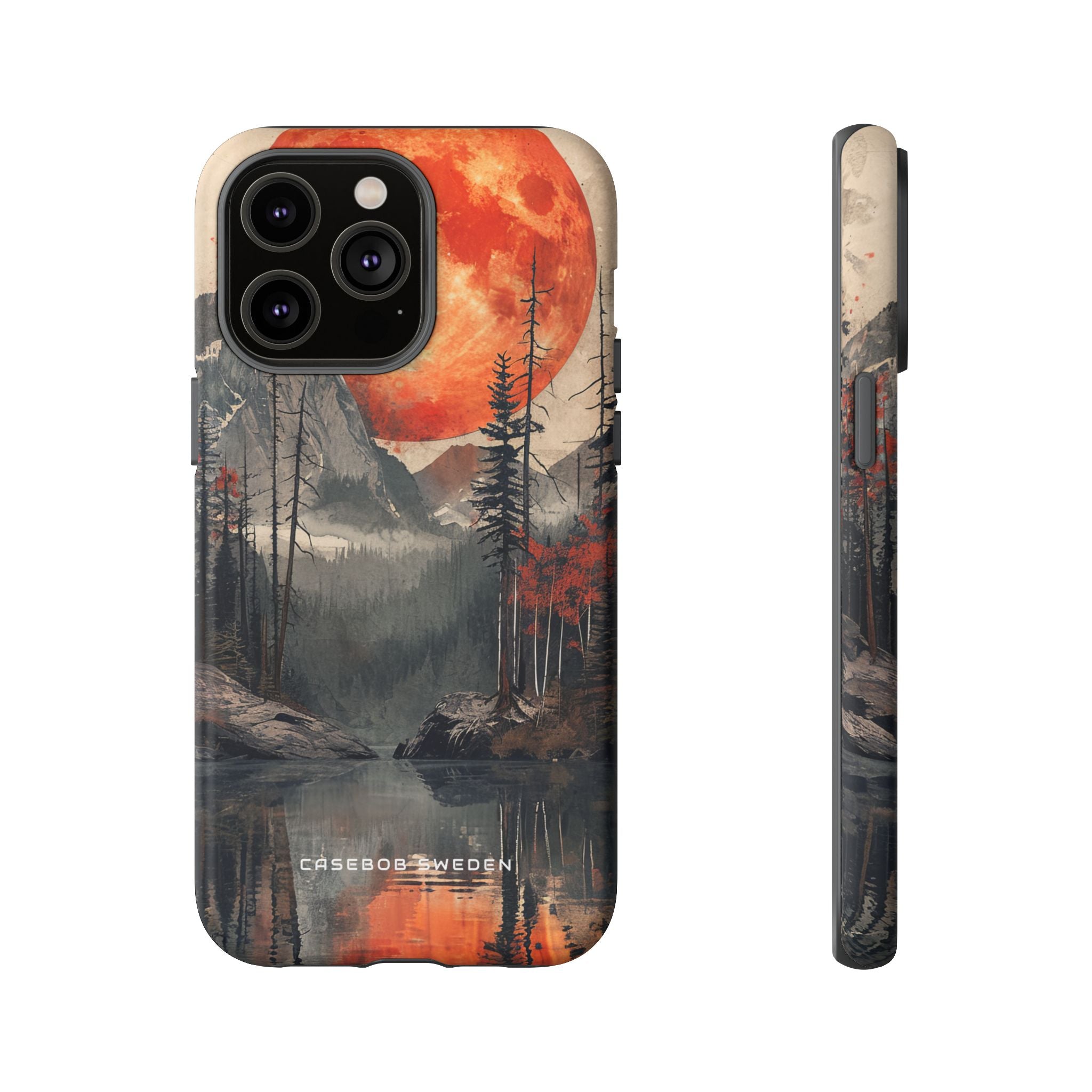 Celestial Glow Over Reflective Landscape iPhone 14 - Tough Phone Case