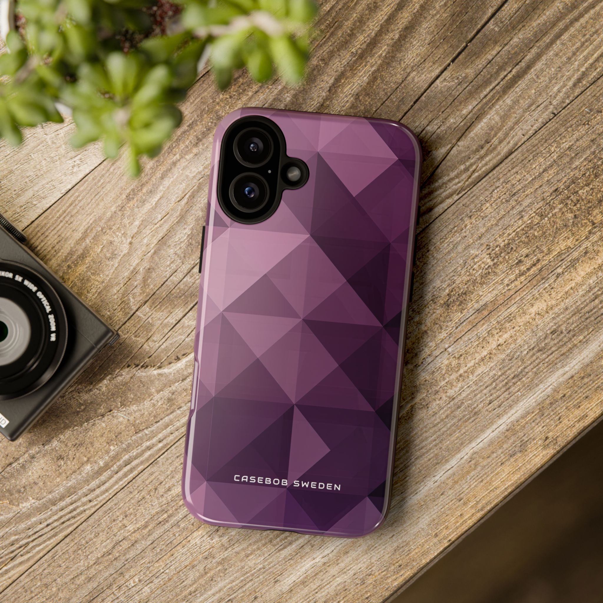 Gradient Purple Mosaic iPhone 16 - Tough Phone Case