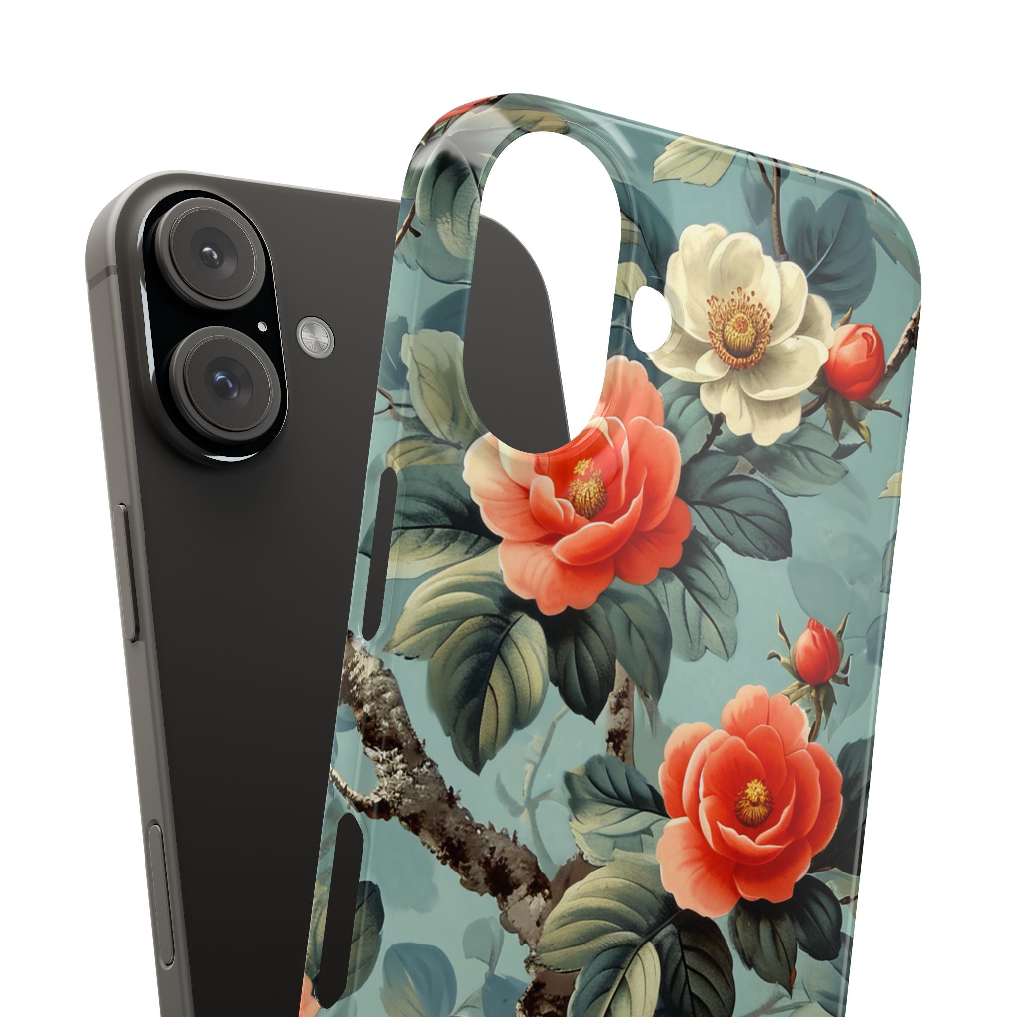 Vintage Floral Romance iPhone 16 - Slim Phone Case