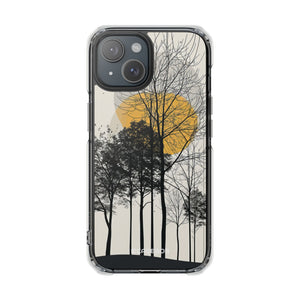 Minimalist Nature Harmony - Phone Case for iPhone (Clear Impact - Magnetic)