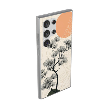 Spiky Tree Sunset Samsung S23 Ultra Case - Soft