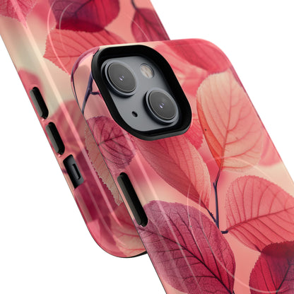 Pink Purple Nature Pattern - Tough + MagSafe® iPhone 14 Phone Case