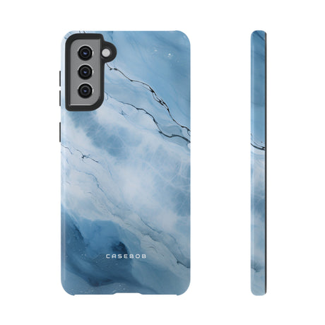 Light Navy Marble - Protective Phone Case