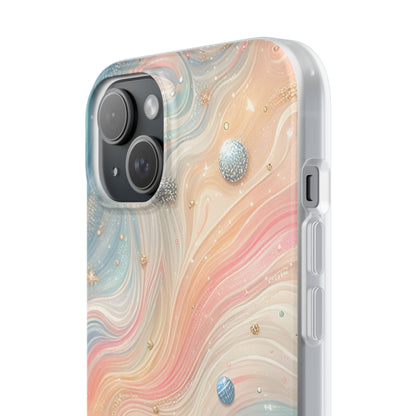 Iridescent Swirls iPhone 15 Plus Case - Soft