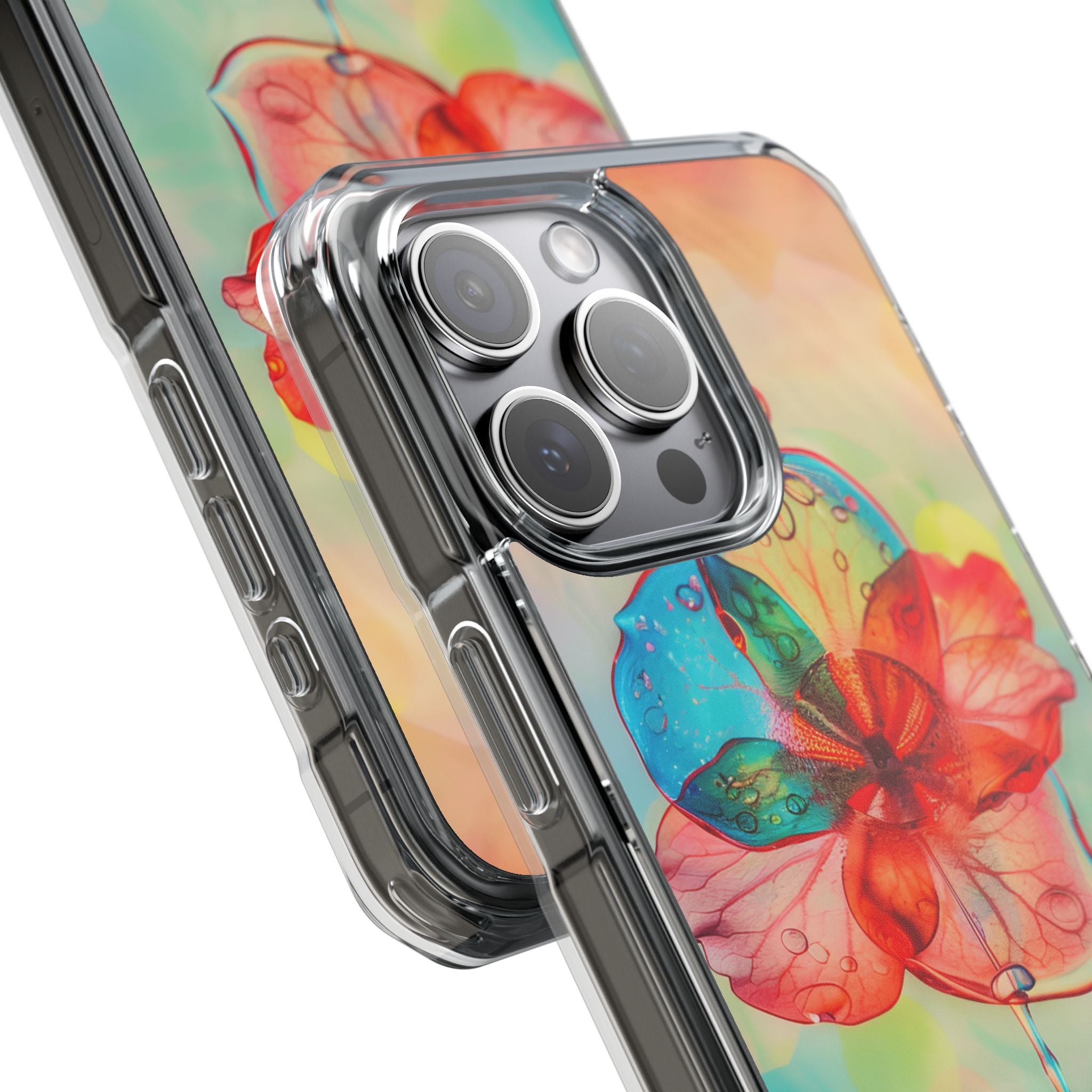 Ethereal Glass Flower iPhone 15 - Clear Impact Phone Case