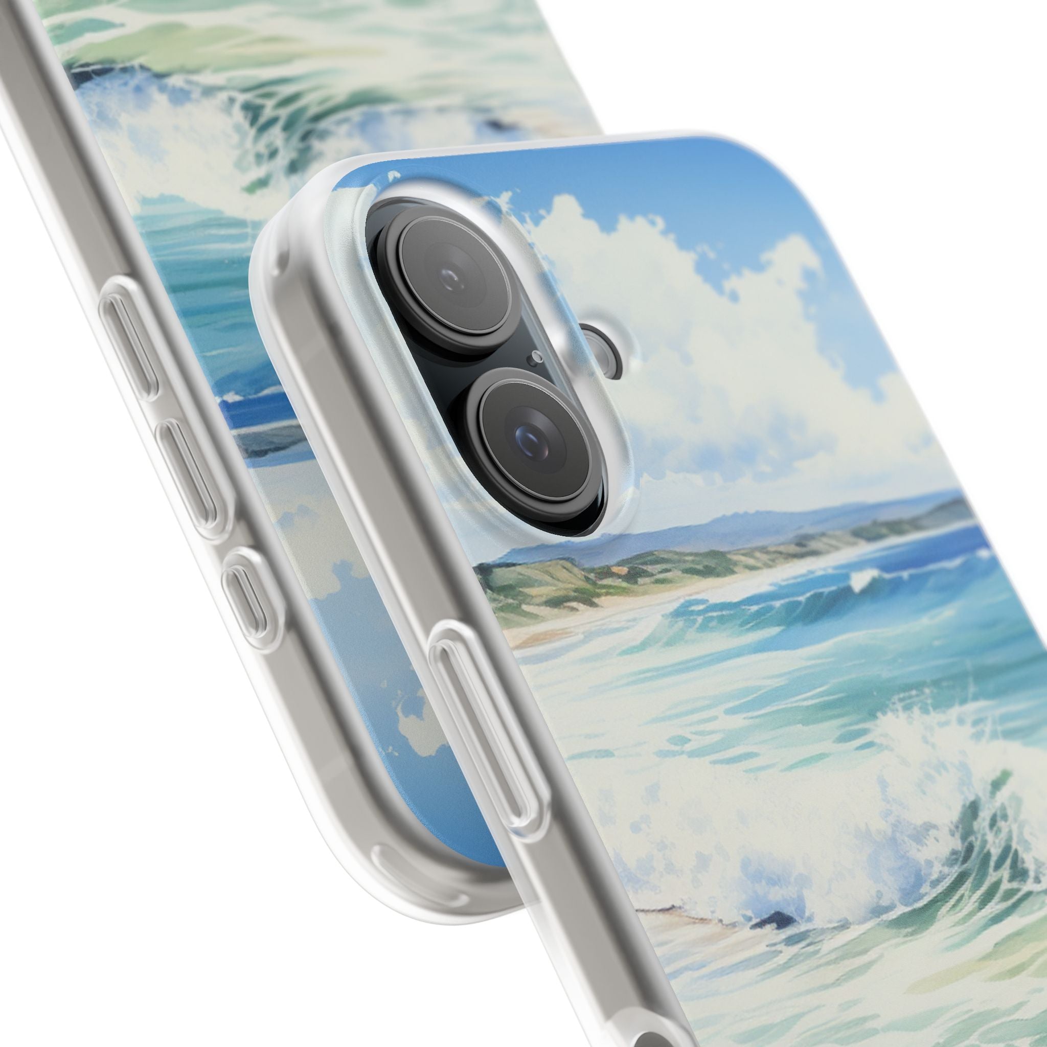 Foamy Wave Breeze iPhone 16 Case - Soft