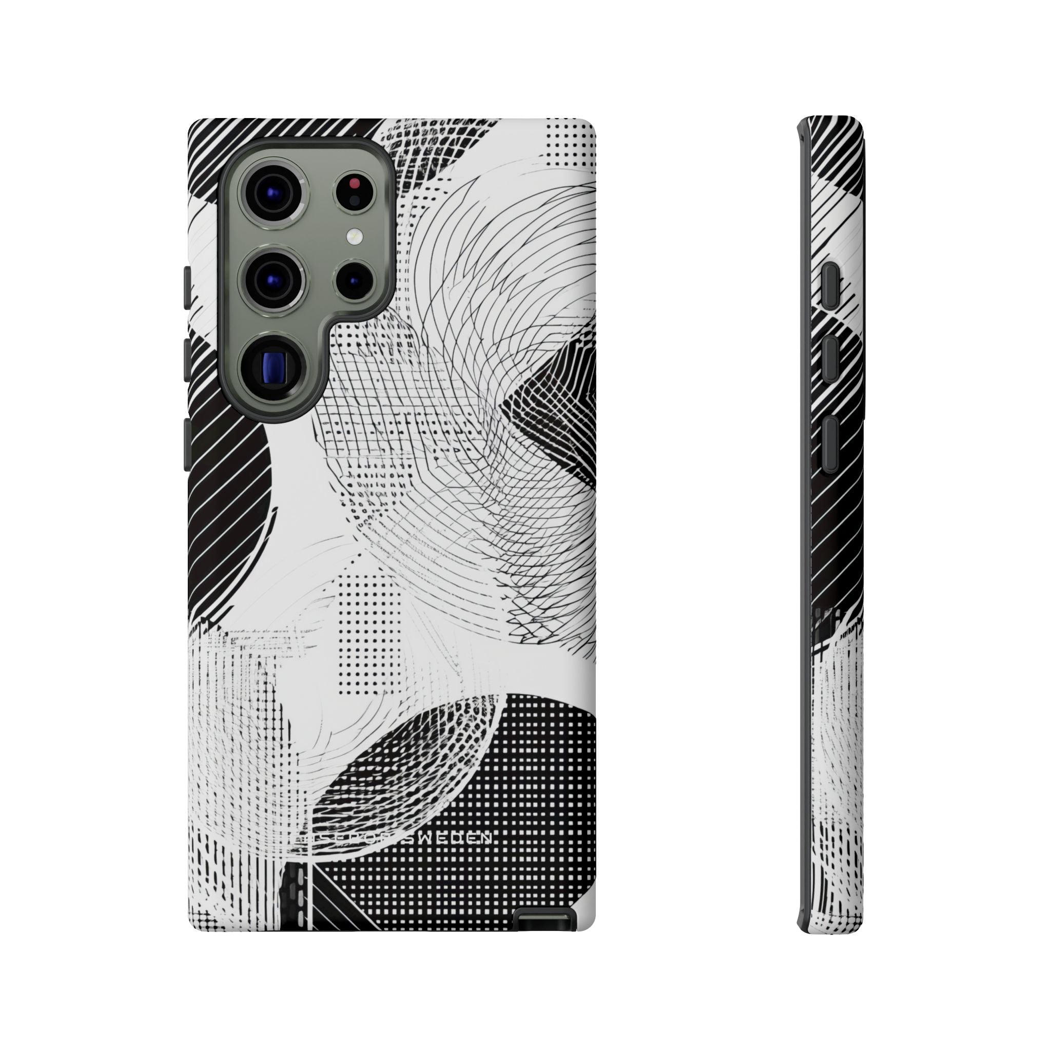 Geometric Monochrome Flow Samsung S23 - Tough Phone Case