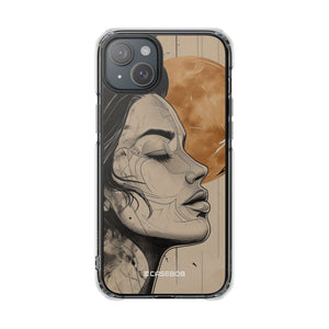 Lunar Introspection - Phone Case for iPhone (Clear Impact - Magnetic)