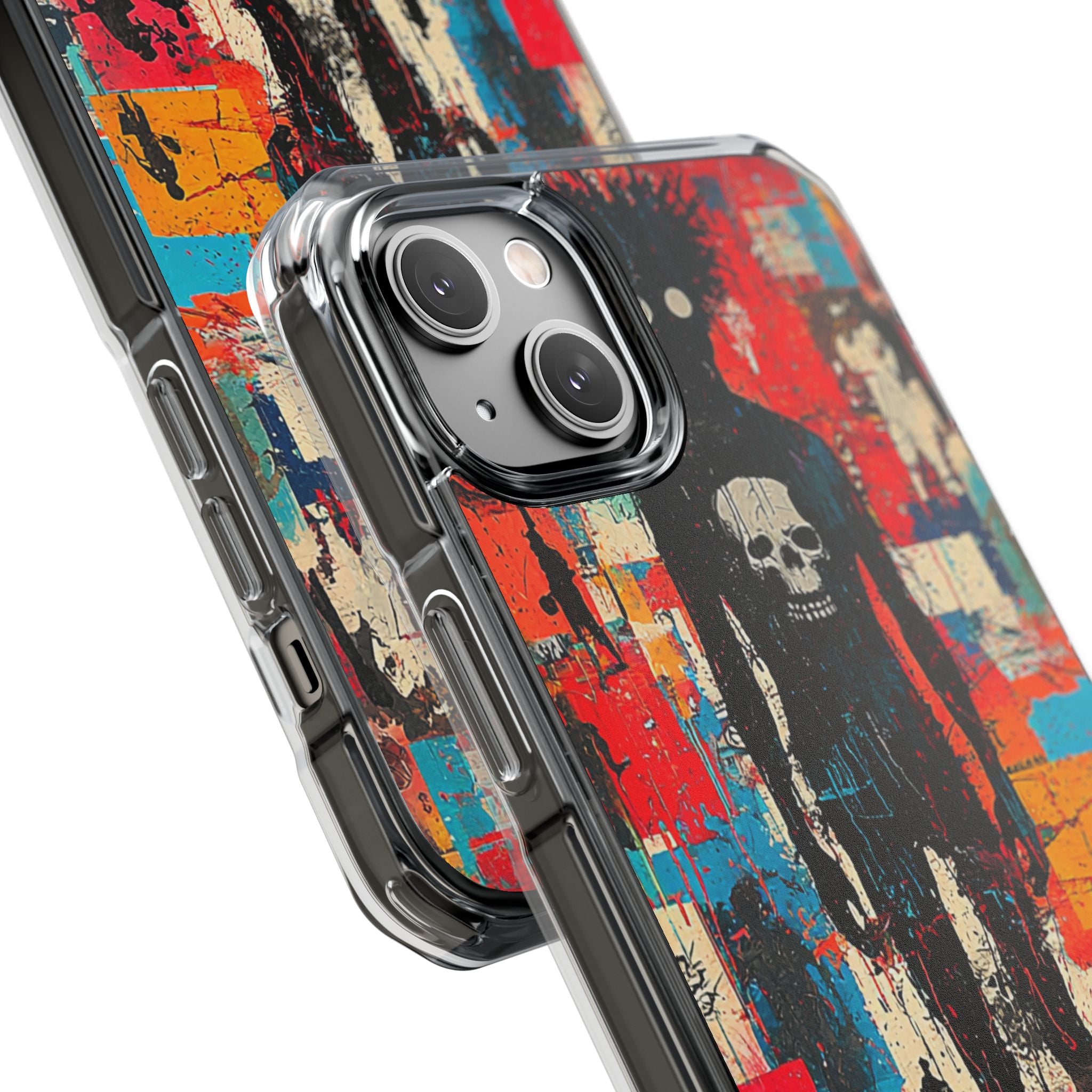 Spiky Skull Silhouette iPhone 14 Plus Case - Impact