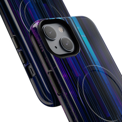 Neon Glitch Stripes iPhone 14 - Tough+