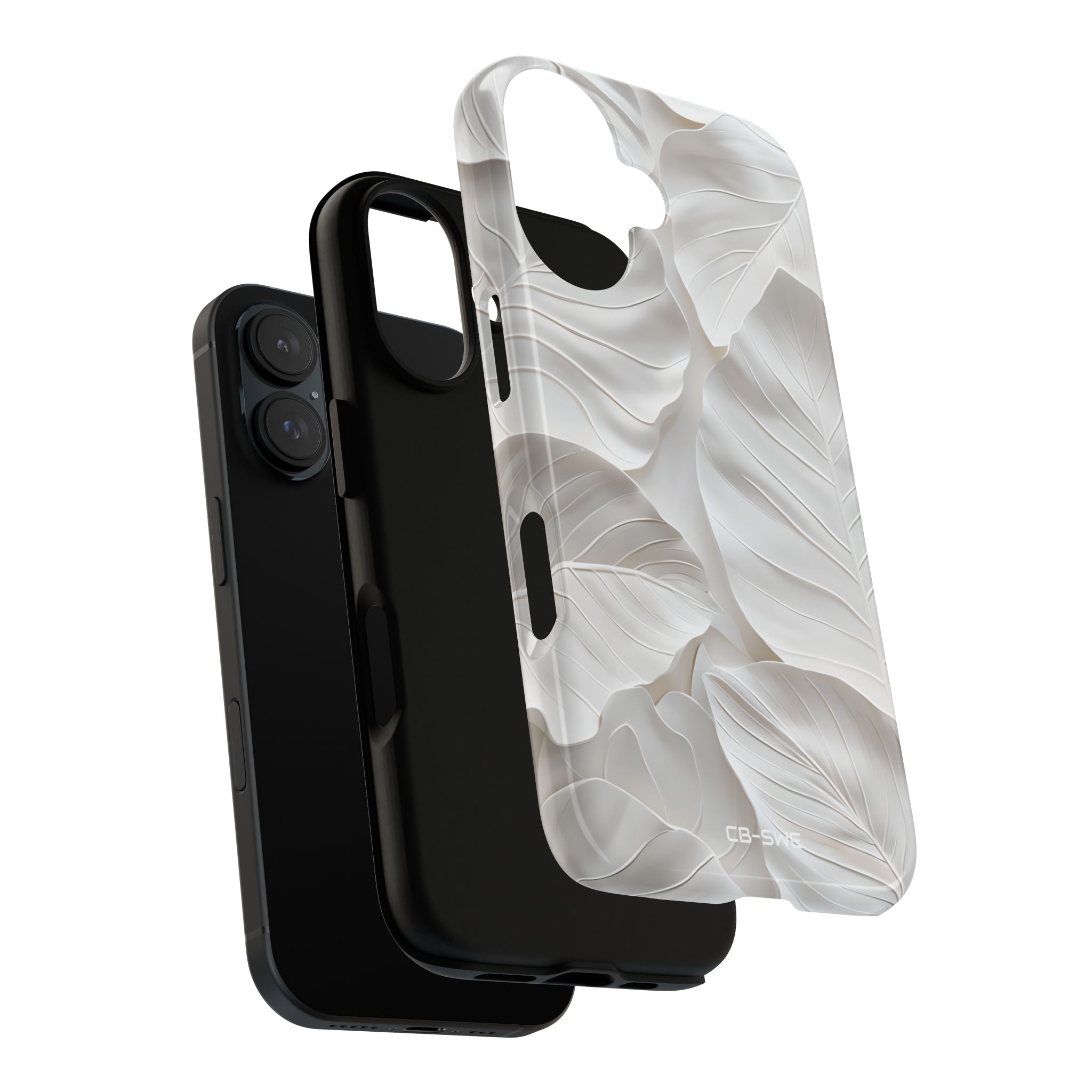 Elegant Leaf Relief - iPhone Case
