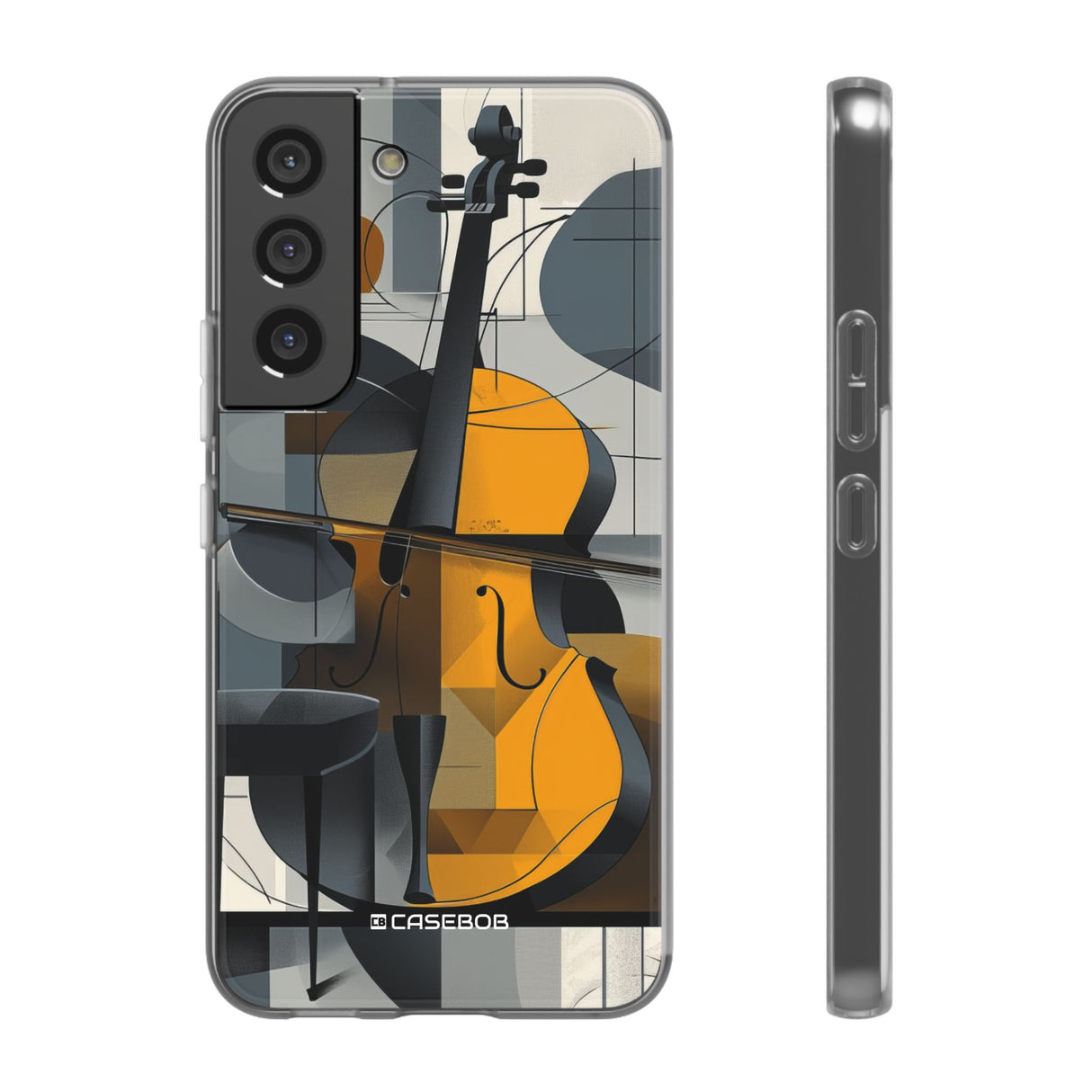 Cello-Abstraktion | Flexible Handyhülle für Samsung Galaxy