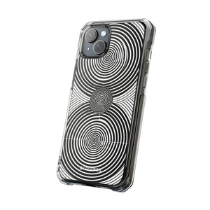 Hypnotic Geometry - Phone Case for iPhone (Clear Impact - Magnetic)