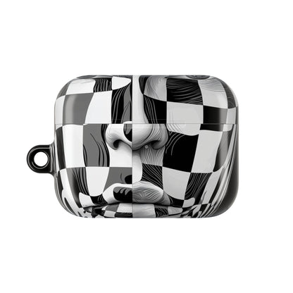 Mirrored Checkerboard Face - AirPods Case