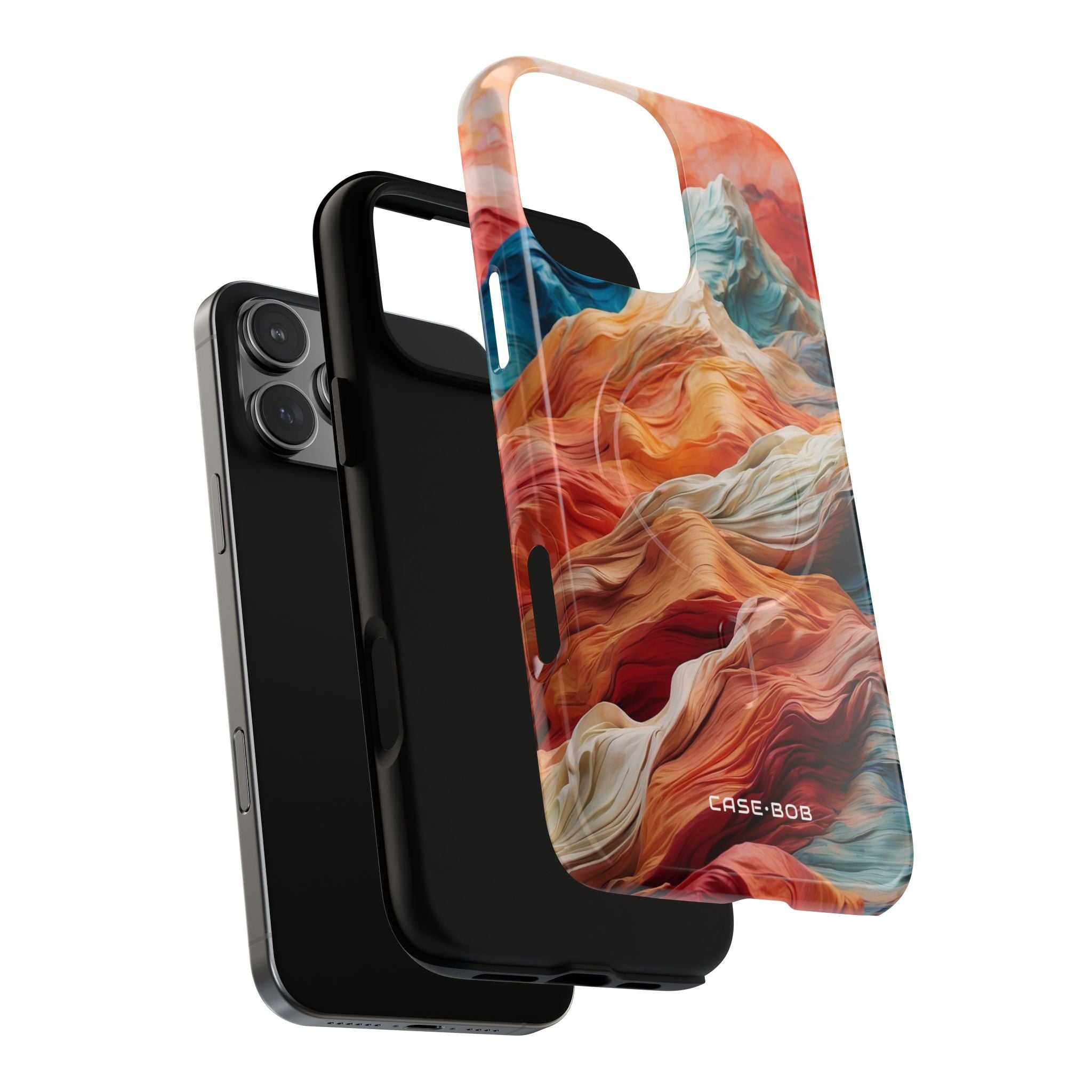 Fabric Peaks Cream iPhone 16 Pro Max Case - Tough+