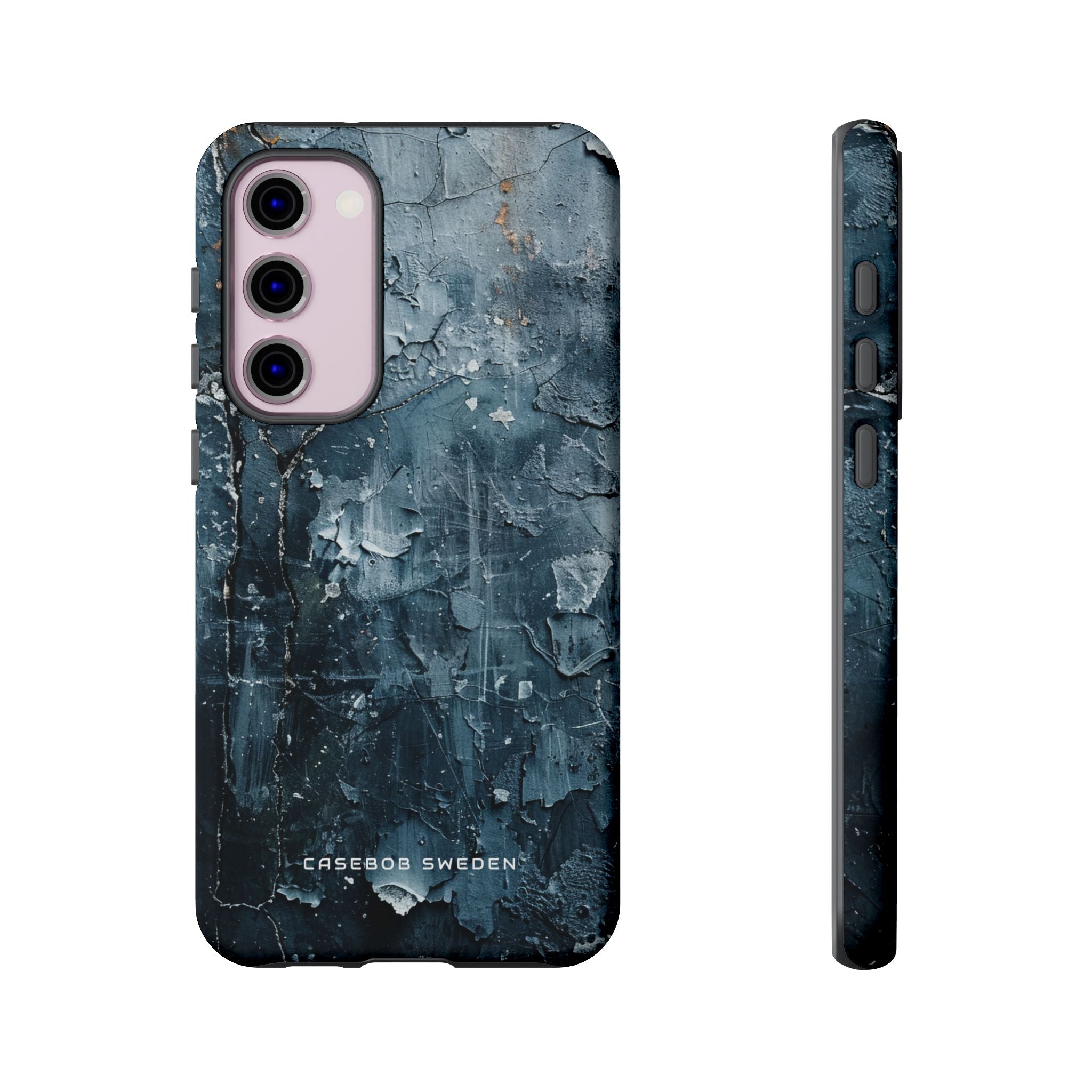 Weathered Blue Tapestry with Cracked Layers Samsung S23 - Tough Phone Case