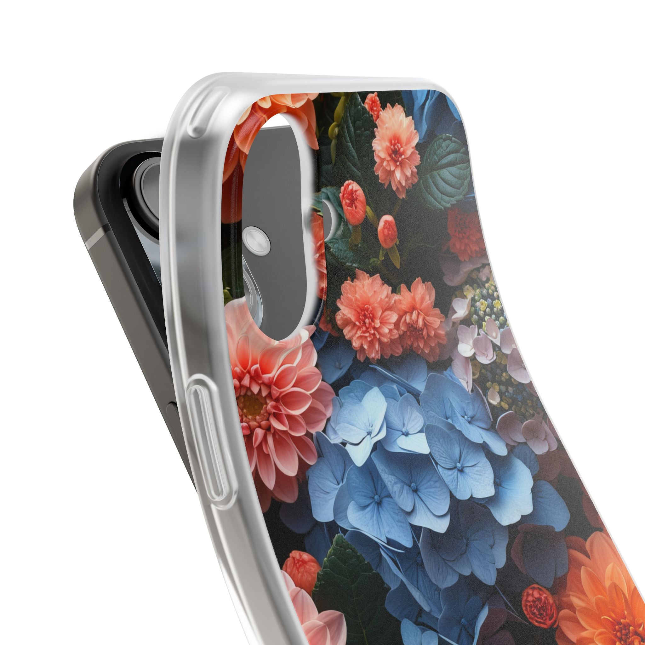 Blue Floral Bliss - Flexi iPhone 16 Phone Case