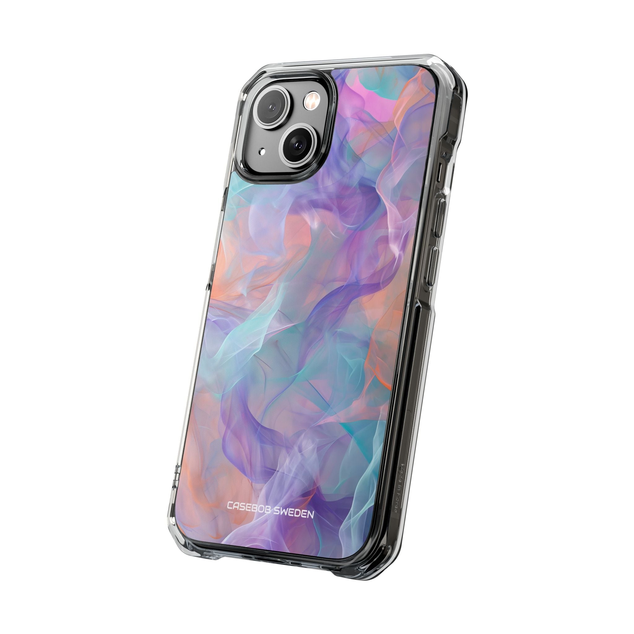 Dreamy Teal Flow - Clear Impact iPhone 14 Phone Case