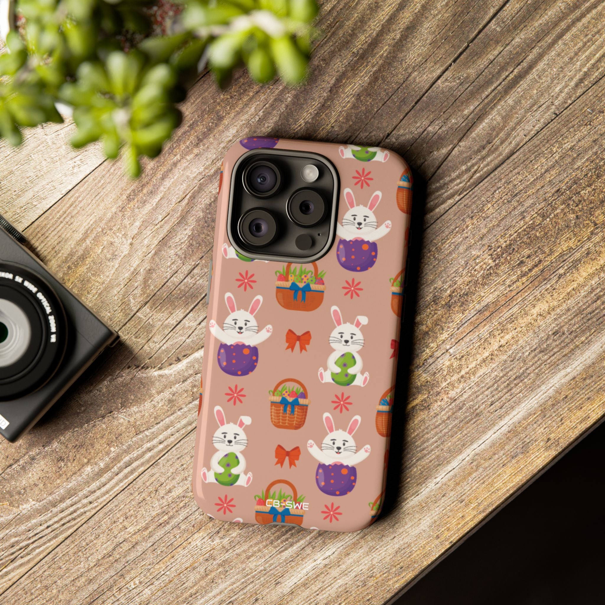 Bunnies Hold Eggs - iPhone Case
