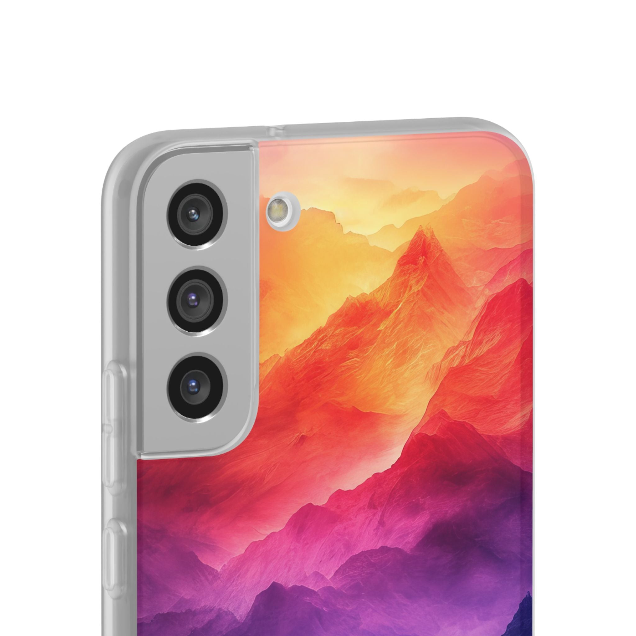 Purple Orange Mountains - Flexi Samsung S22 Phone Case