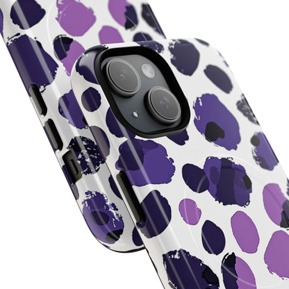 Purple Inkblots iPhone 15 | Tough+ Phone Case