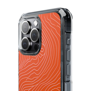 Pantone Tangerine Design | Handyhülle für iPhone (Clear Impact Case – magnetisch)