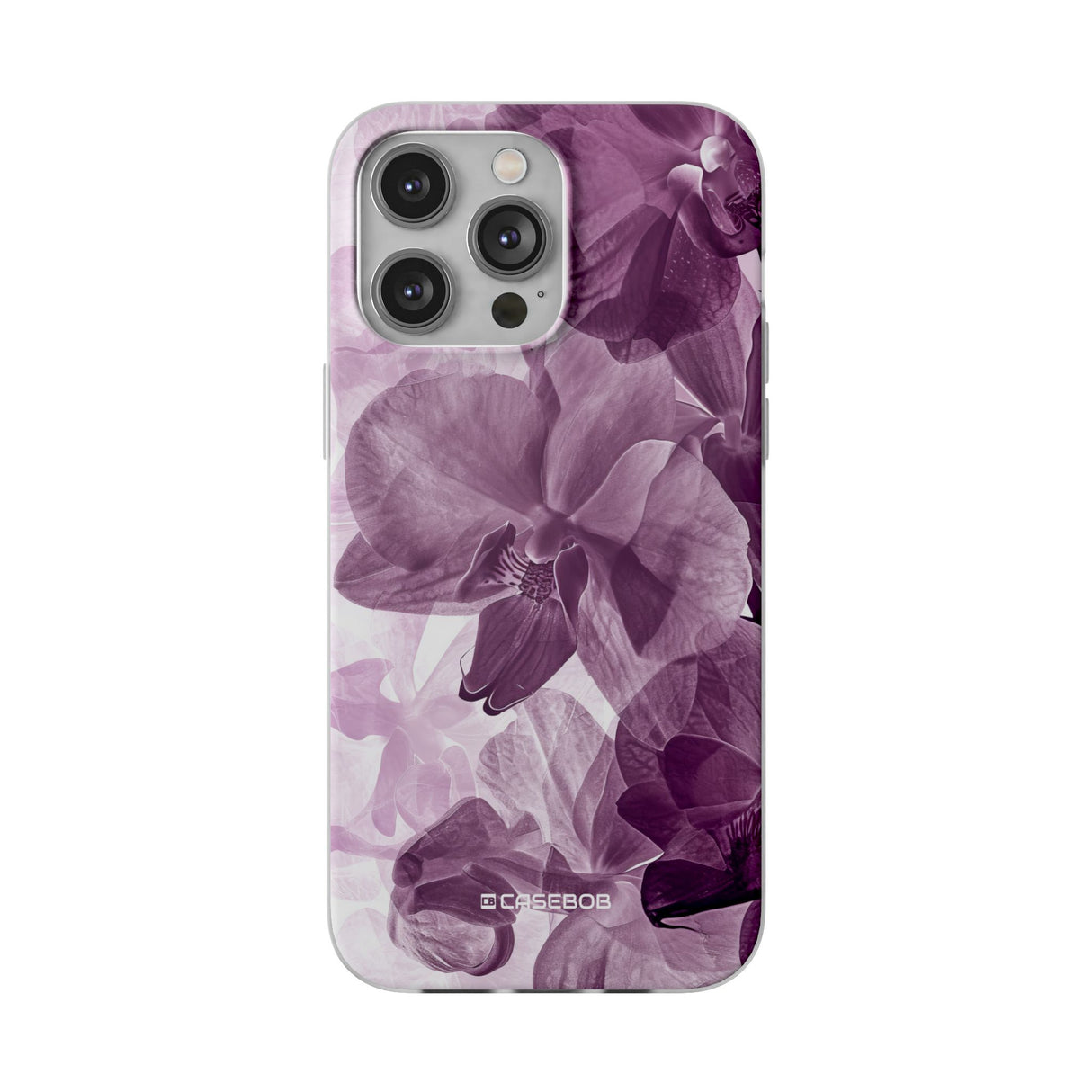 Strahlendes Orchideen-Design | Handyhülle für iPhone (flexible Hülle) 