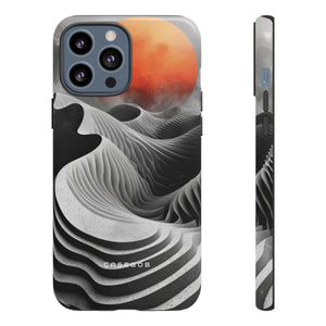 Orange Moon Illusion - Protective Phone Case