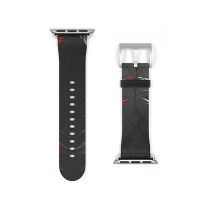 Crimson Silver Wings - Watch Band