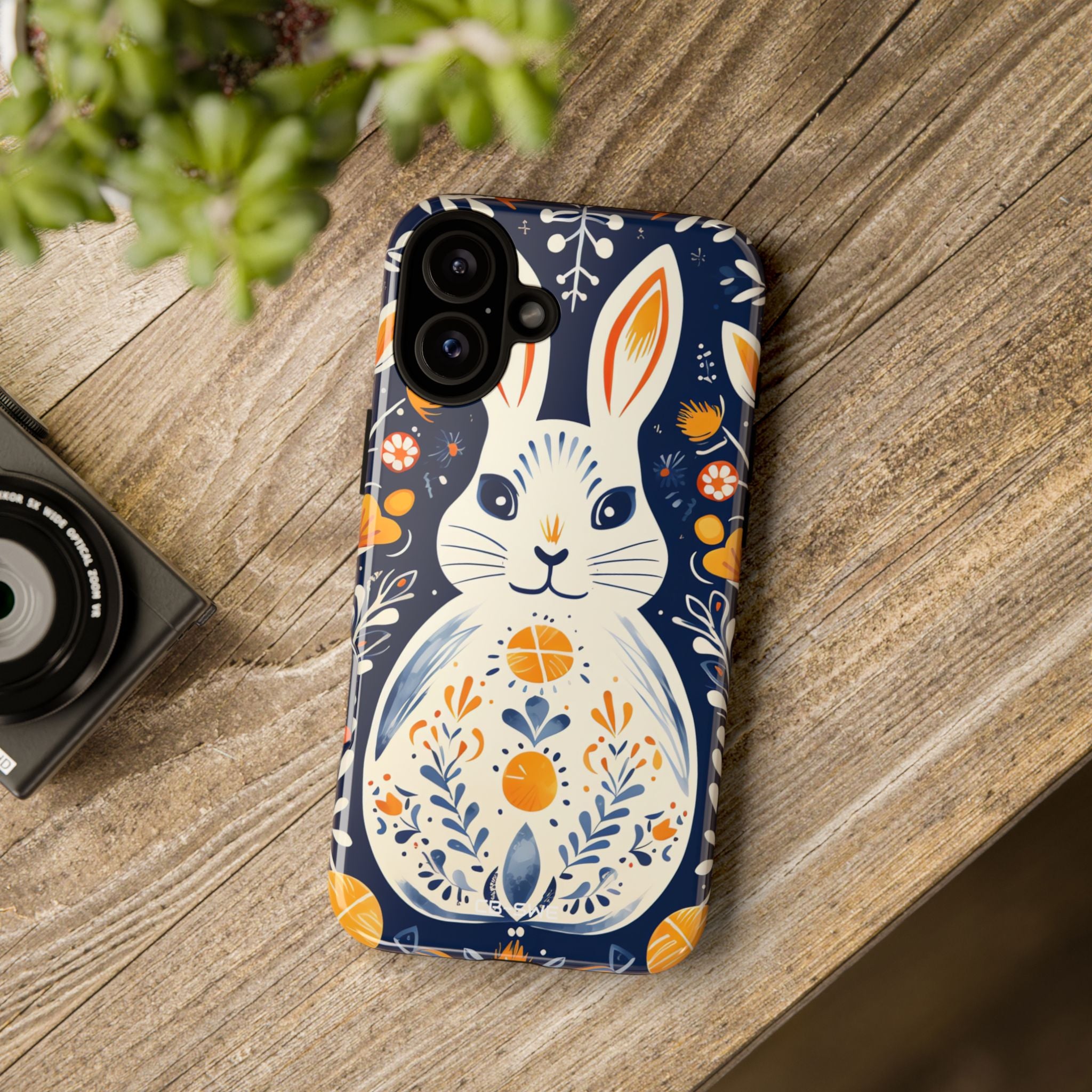 Floral Rabbit Joy - iPhone Case