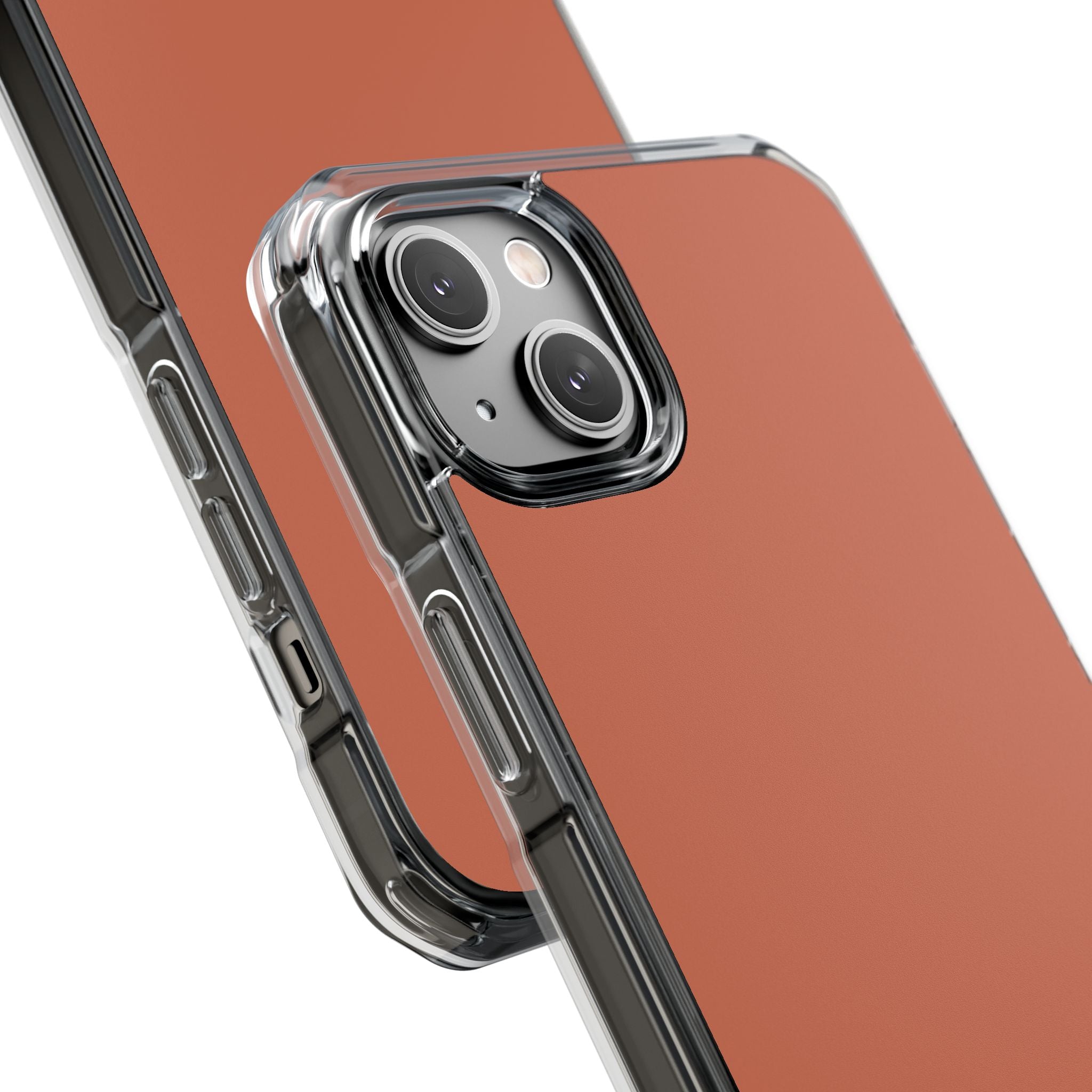 Copper Red - Clear Impact Case for iPhone