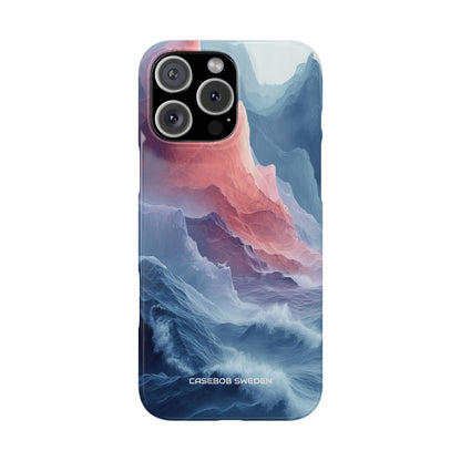 Mountain Wave Serenity - Slim iPhone 16 Phone Case