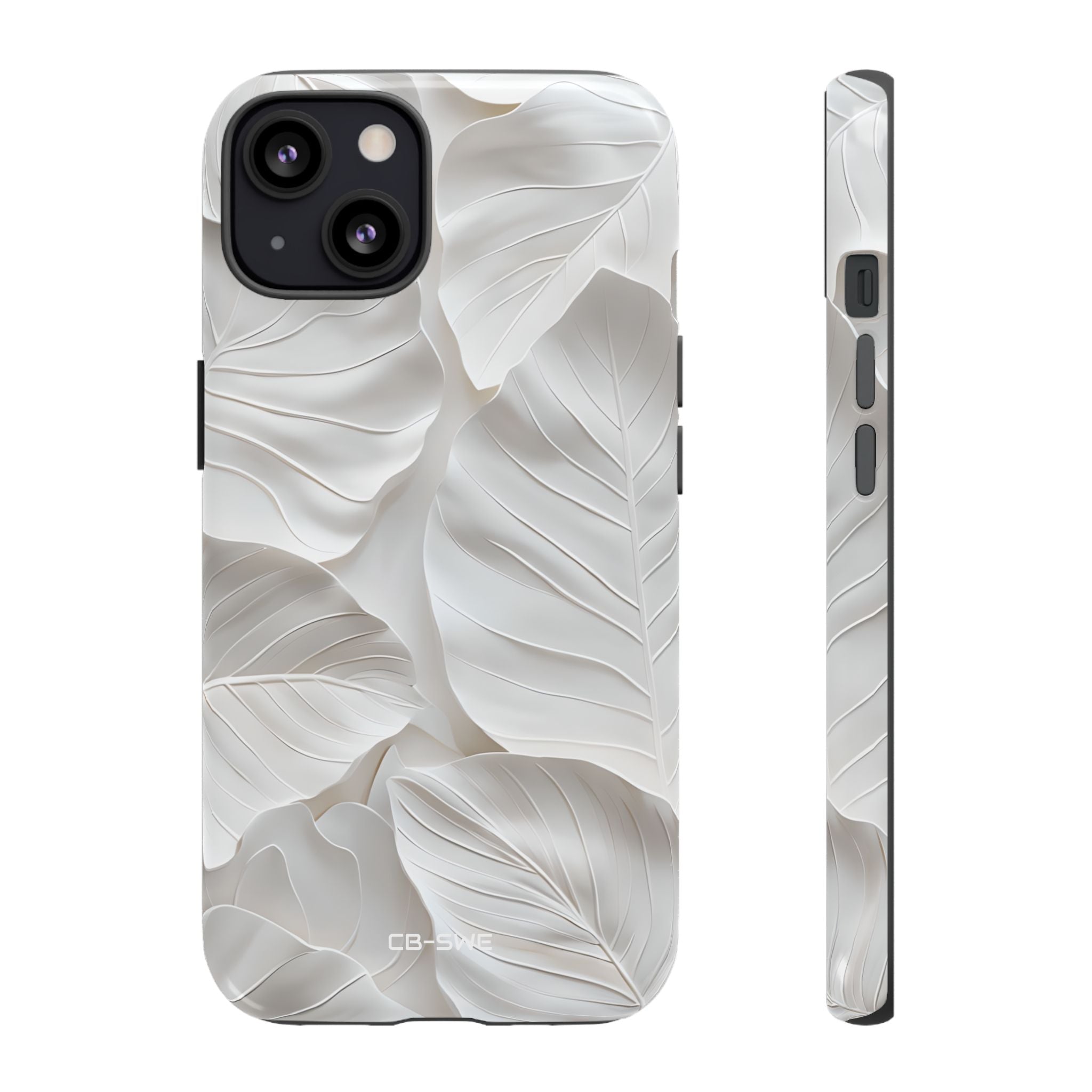 Elegant Leaf Relief - iPhone Case