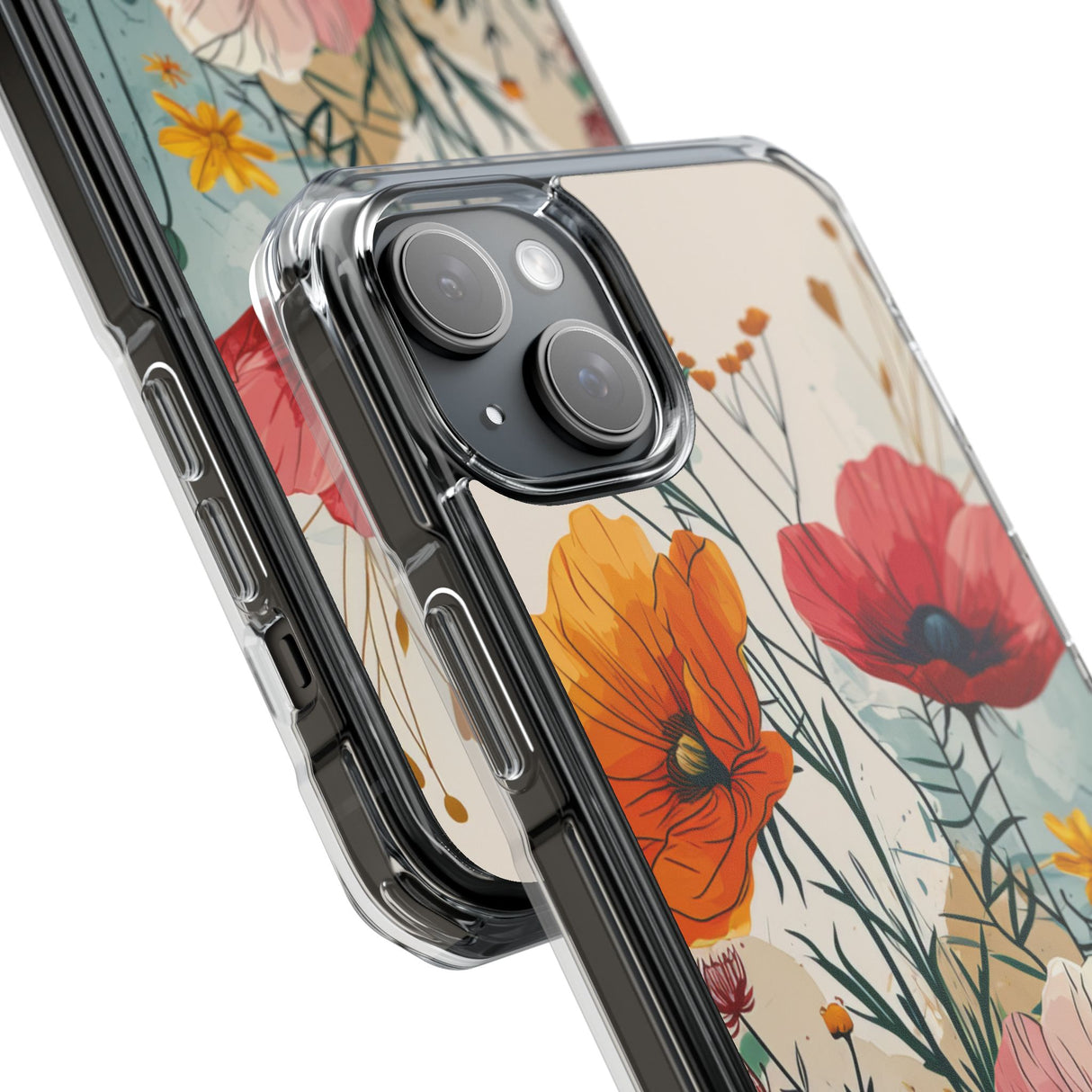 Blooming Whimsy – Handyhülle für iPhone (Clear Impact – Magnetisch) 