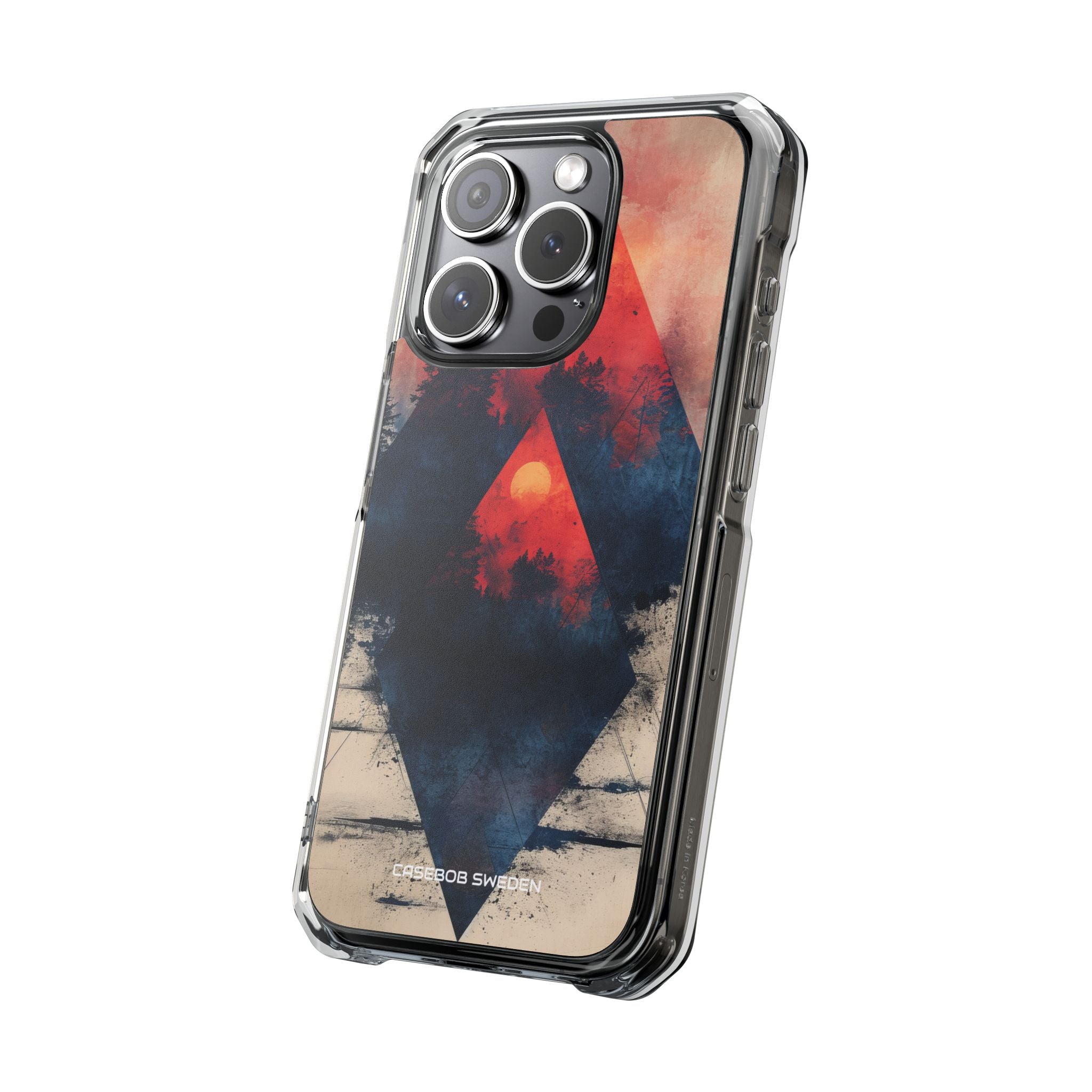 Red Sky Serenity - Clear Impact iPhone 15 Phone Case