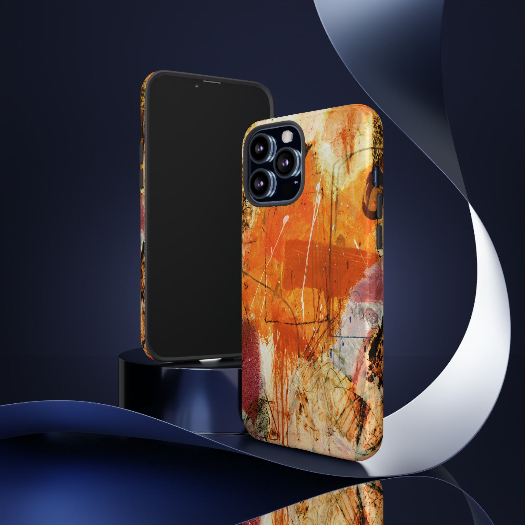 Abstract Orange Art - Protective Phone Case