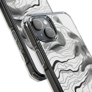 Topographic Serenity – Handyhülle für iPhone (Clear Impact – Magnetisch)