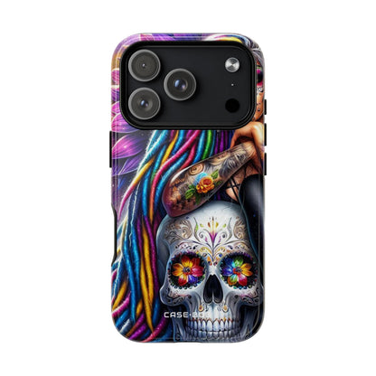 Sunflower Skull Glow iPhone 17 Pro Case - Tough+