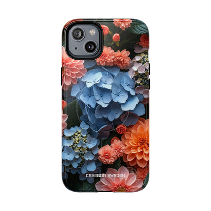 Blue Floral Bliss - Tough + MagSafe® iPhone 14 Phone Case