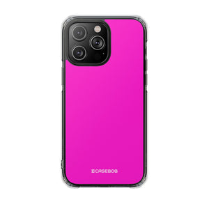 Hot Magenta | Handyhülle für iPhone (Clear Impact Case - Magnetisch)