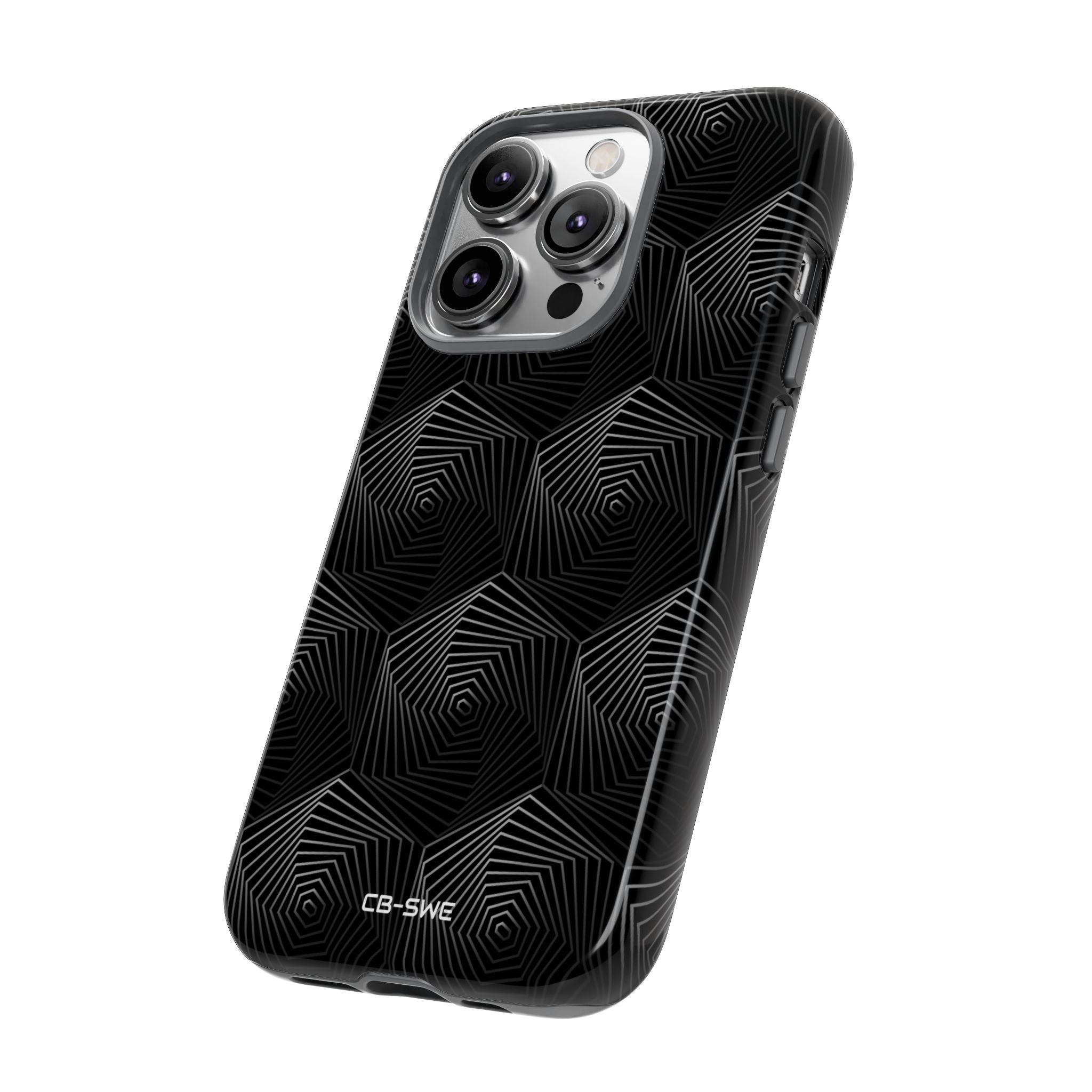 Geometric Spiral Illusion - iPhone Case
